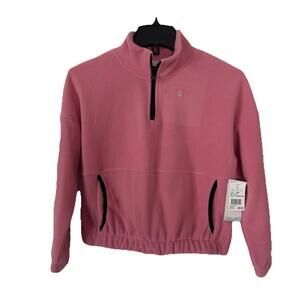 Balance Collection Pink Fleece Quarter Zip Pullover Cashmere Rose Youth M 10/12